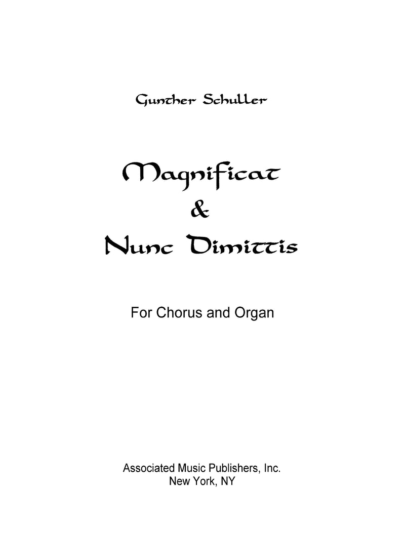 Magnificat and Nunc Dimittis