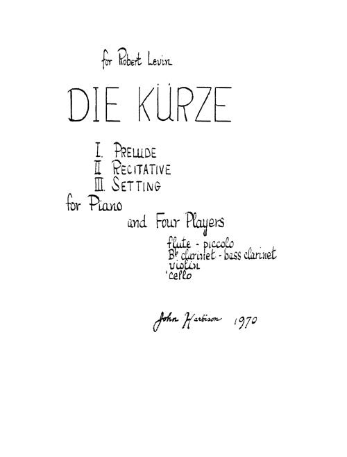 Die Kürze - set of score and parts