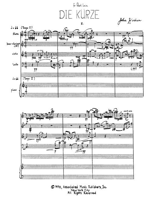 Die Kürze - set of score and parts
