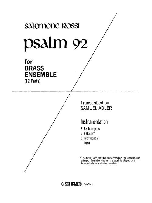 Psalm 92 (for brass ensemble)