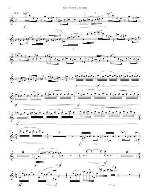 Saxophone Concerto - solo part (soprano saxophone)