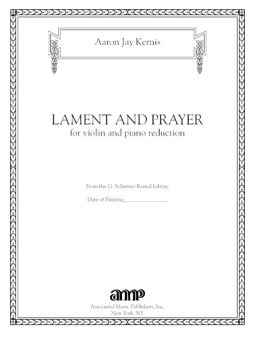 Lament and Prayer