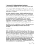 Concerto for Doublebass - piano reduction