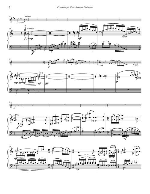 Concerto for Doublebass - piano reduction