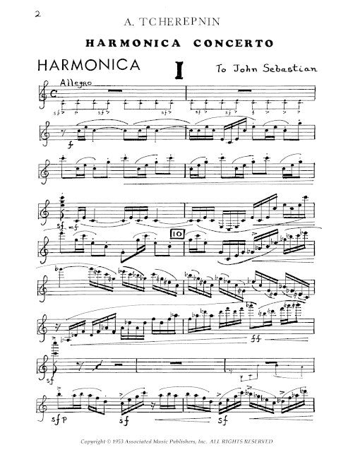 Concerto for Harmonica - solo part (harmonica)