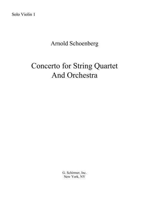 Concerto for String Quartet (after G.F. Händel’s Concerto Grosso, Op. 6, No. 7)