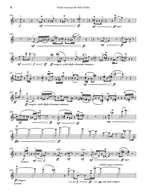Violin Concerto No. 3, Juggler in Paradise - solo part (violin)