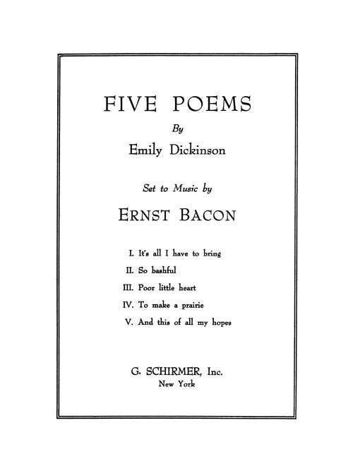 Five Poems by Emily Dickinson
