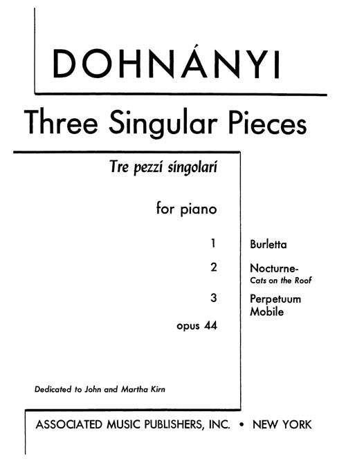 Three Singular Pieces op. 44