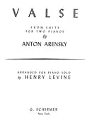 Valse (from Suite No. 1), arr.
