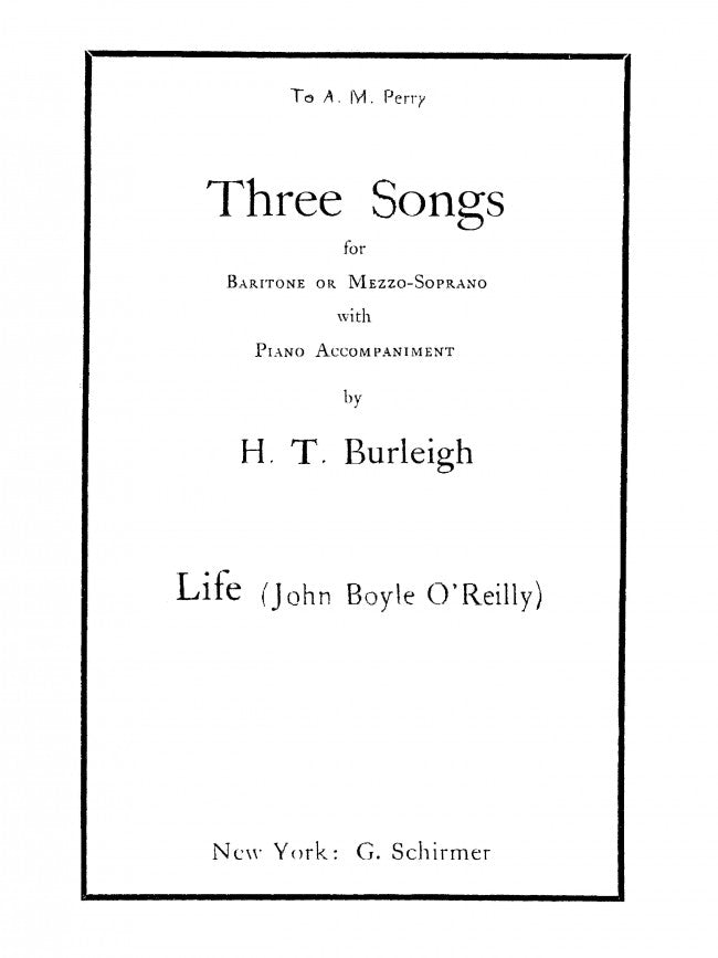 Life, from "Three Songs"