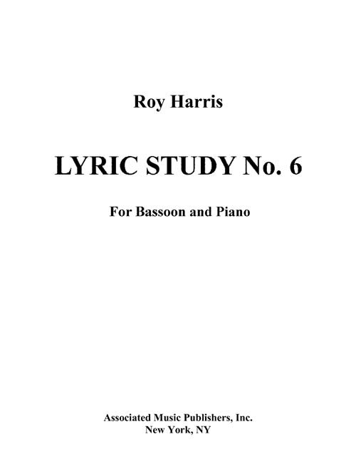 Lyric Study No. 6 for Bassoon