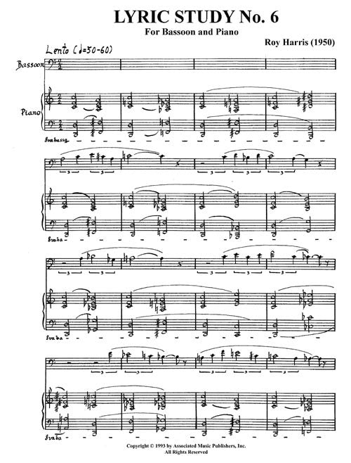 Lyric Study No. 6 for Bassoon