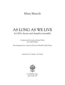 As Long As We Live (SSA chorus, string quartet, electric guitar, and piano)