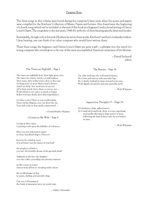 Three Songs