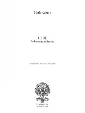 Here (for baritone and piano)