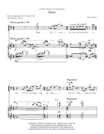 Here (for baritone and piano)