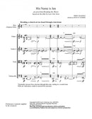 His Name is Jan (for voice and string quartet)