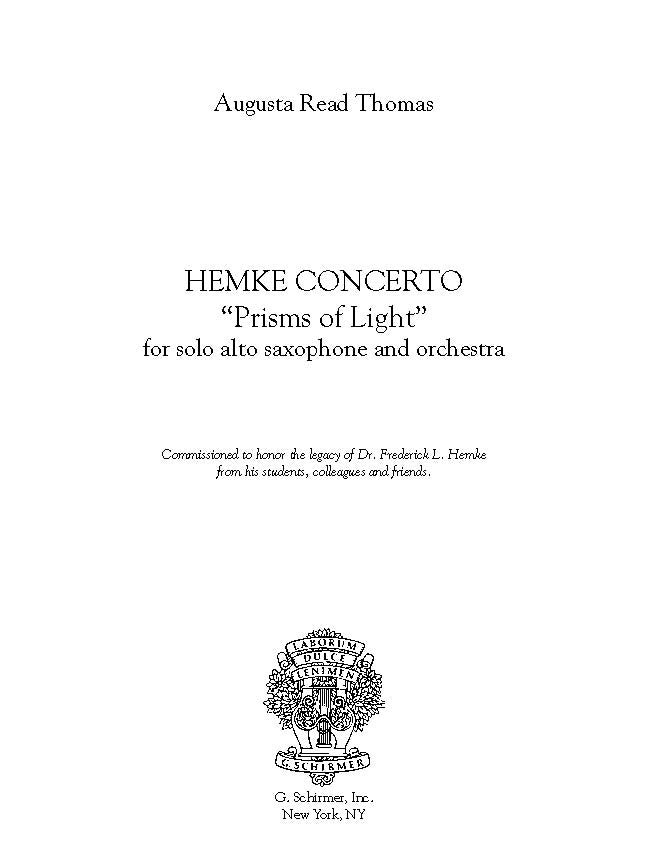 Hemke Concerto 'Prisms of Light'