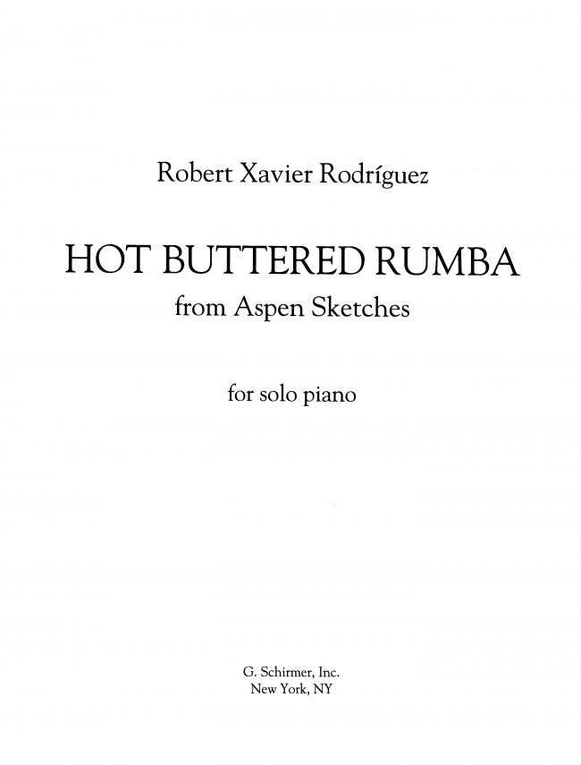 Hot Buttered Rumba (for piano)