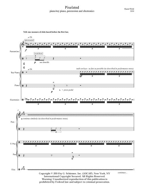 Pixelated (for one percussionist and one pianist)