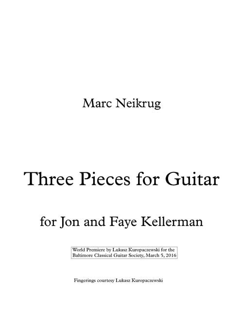 Three Pieces for Guitar