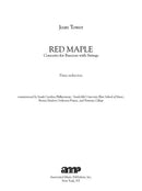 Red Maple - piano reduction