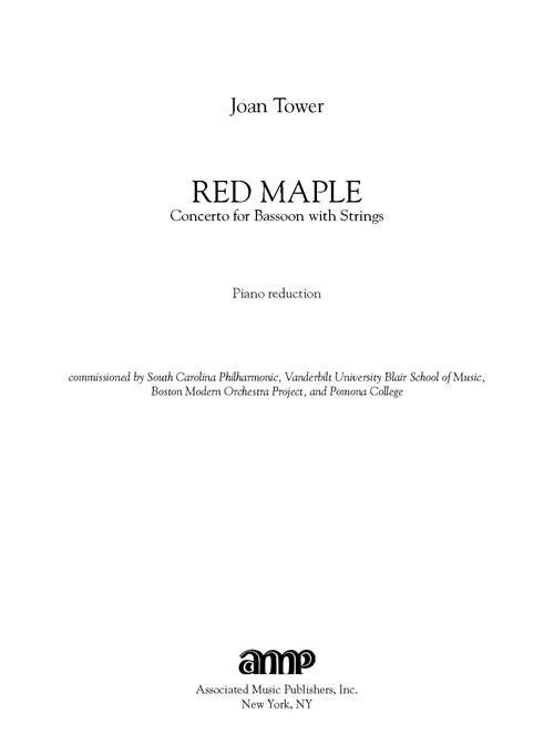 Red Maple - piano reduction