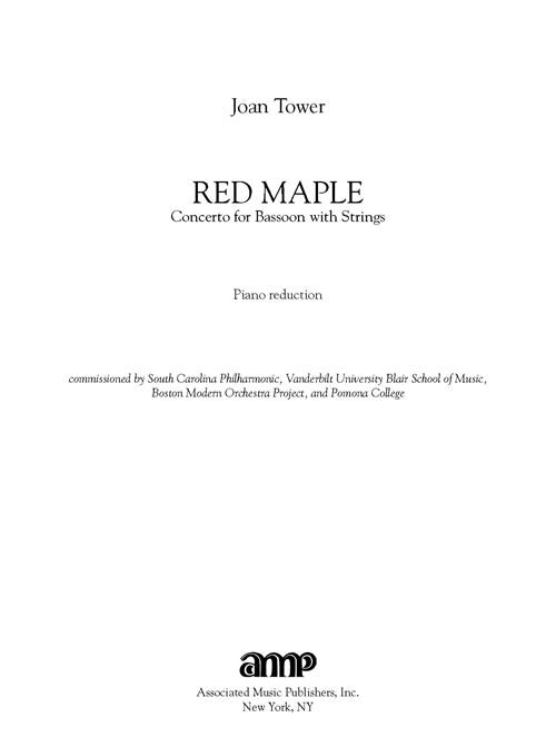 Red Maple - piano reduction