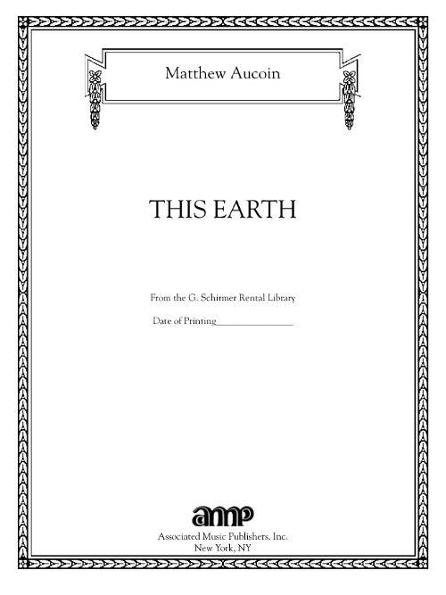 This Earth (for voice and piano)