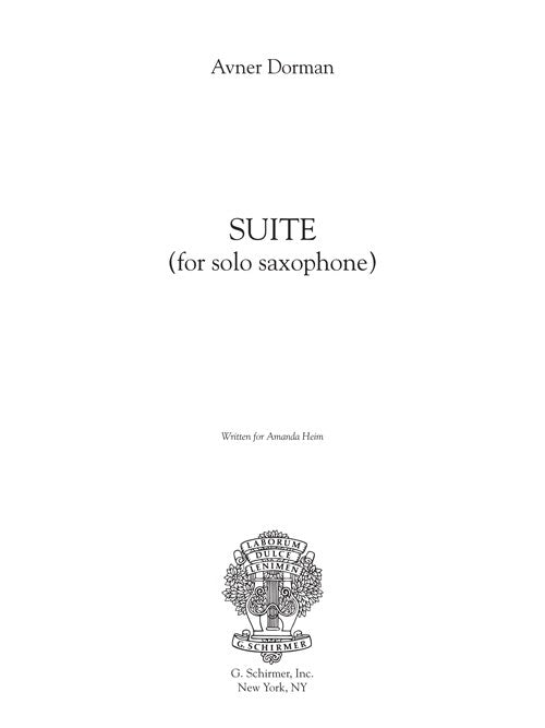 Suite for Solo Saxophone
