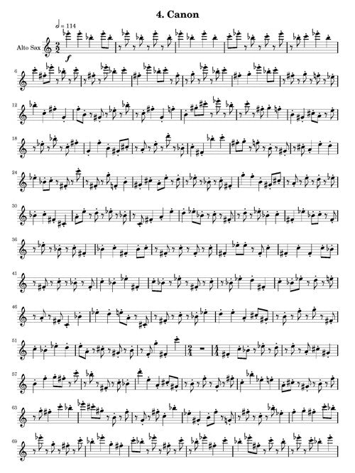 Suite for Solo Saxophone