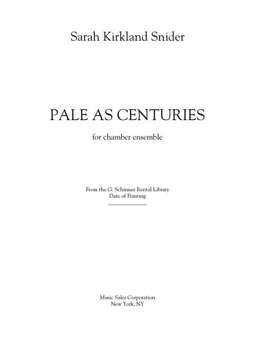 Pale as Centuries