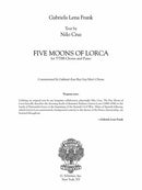 Las cinco lunas de Lorca (TTBB chorus and piano, set of 10 octavos)