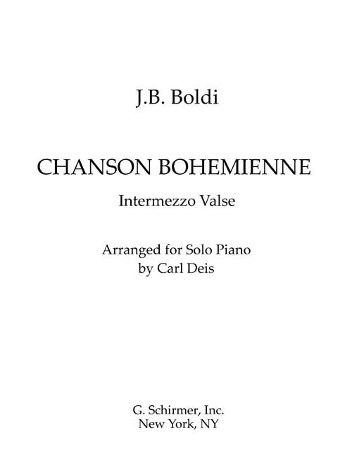 Chanson Bohemienne: Intermezzo Valse