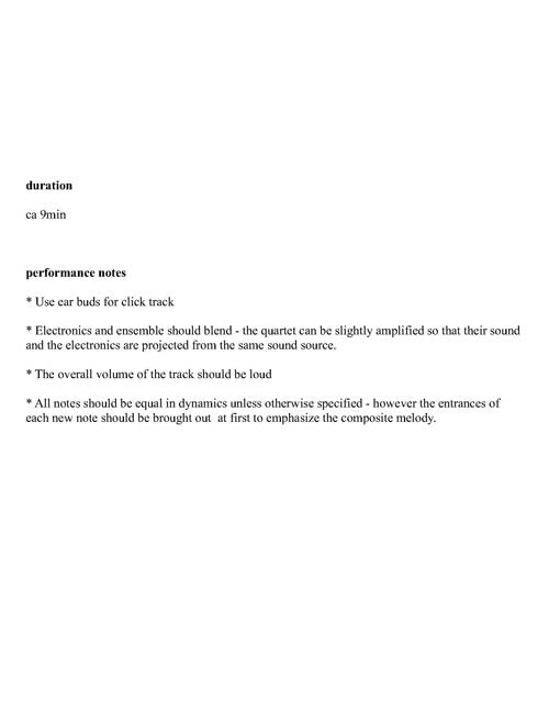 Microfluctuations in Plainchant (for string quartet)- Set of score, parts, and electronics