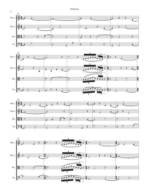 Microfluctuations in Plainchant (for string quartet)- Set of score, parts, and electronics