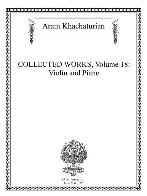 Collected Works Vol. 18: Violin and Piano