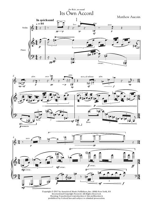 Violin Sonata: Its Own Accord
