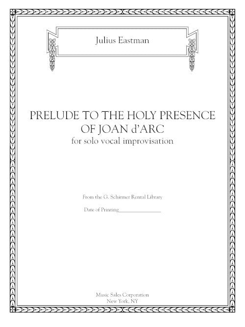 Prelude to the Holy Presence of Joan D'Arc