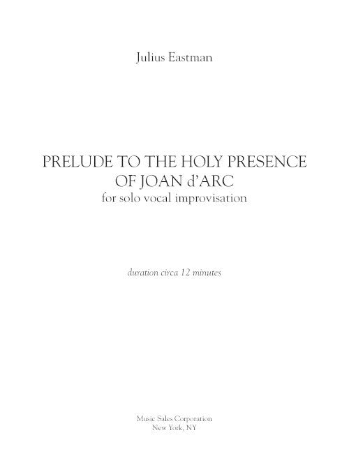 Prelude to the Holy Presence of Joan D'Arc
