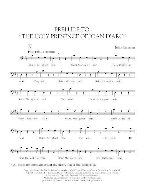 Prelude to the Holy Presence of Joan D'Arc