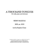 A Thousand Tongues (violin and piano version)