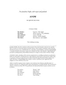 Bear Witness Love (from Avow) six vocal scores