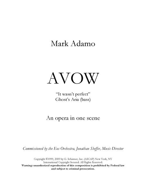 It Wasn't Perfect (from Avow)