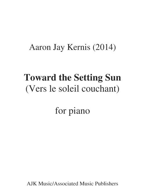 Toward the Setting Sun (Vers le soleil couchant)