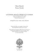 Goodness, What Powers You Possess (for tenor and ensemble, from Breaking the Waves)