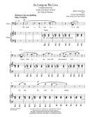 As Long as We Live (Baritone and Piano)