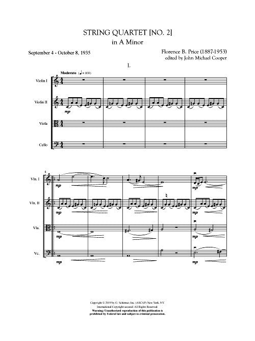 String Quartet No. 2 - Digital (Not Printable)