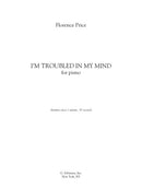 I'm Troubled in My Mind for piano